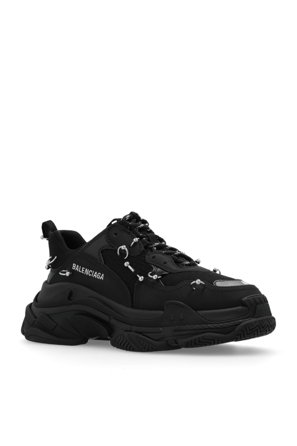 【BALENCIAGA】Triple S Sneaker 'Black Patent'★関税送料込み Balenciaga Triple S Sneakers Allover Logo | Saks Fifth Avenue